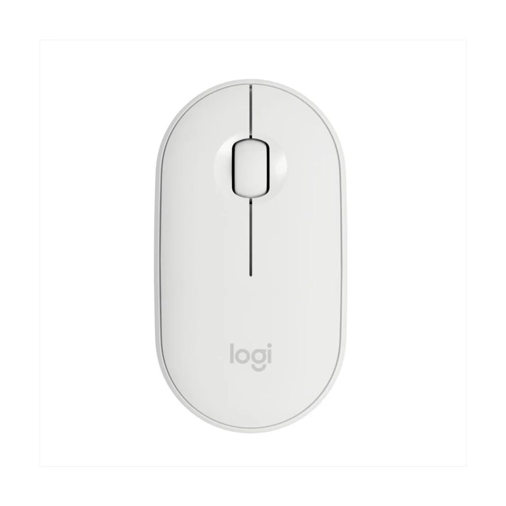 Mouse Logitech Pebble M350 Blanco Inalámbrico Bluetooth con Clic Silencioso