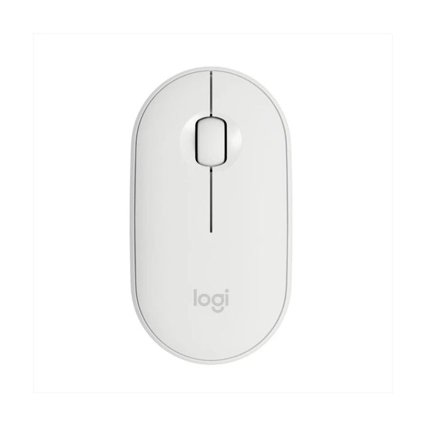 Mouse Logitech Pebble M350 Blanco Inalámbrico Bluetooth con Clic Silencioso