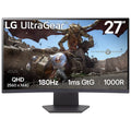 Monitor Lg 27″ 2k 2560X1440 Curvo Va Hdmi D Port 180hz 1ms 27gs60qc-B