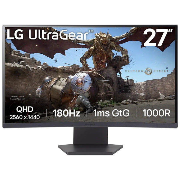 Monitor Lg 27″ 2k 2560X1440 Curvo Va Hdmi D Port 180hz 1ms 27gs60qc-B
