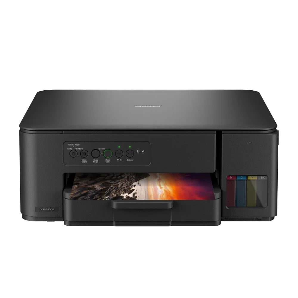 Impresora Brother Dcp-T430w Multifuncional Imprime Copia Escanea Fax Wifi 30ppm Y 12ppm Bandeja 150 Hojas