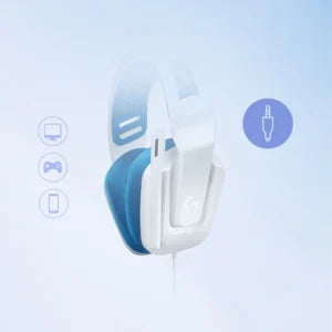 Logitech G335 Audífonos Gaming con Cable Blanco – Ultraligeros 240g