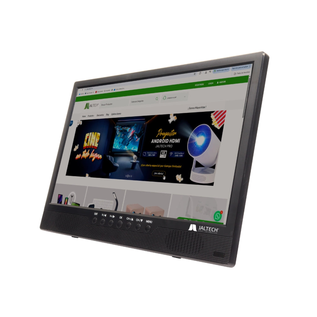 Monitor Televisión Inteligente Portátil 17″ | WiFi | Bluetooth 5.3 | DVB-T2 | Batería Integrada