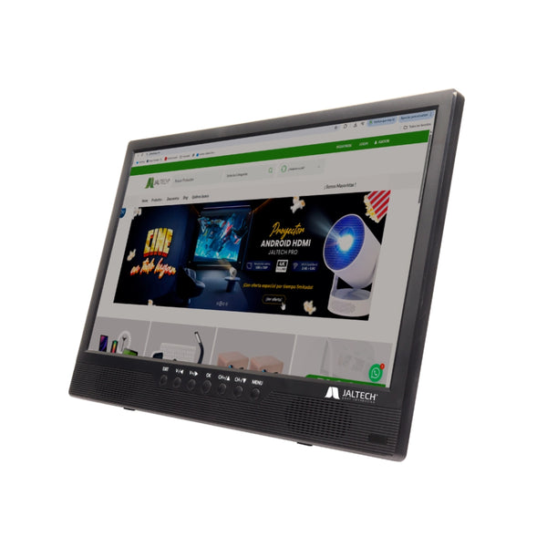 Monitor Televisión Inteligente Portátil 17″ | WiFi | Bluetooth 5.3 | DVB-T2 | Batería Integrada